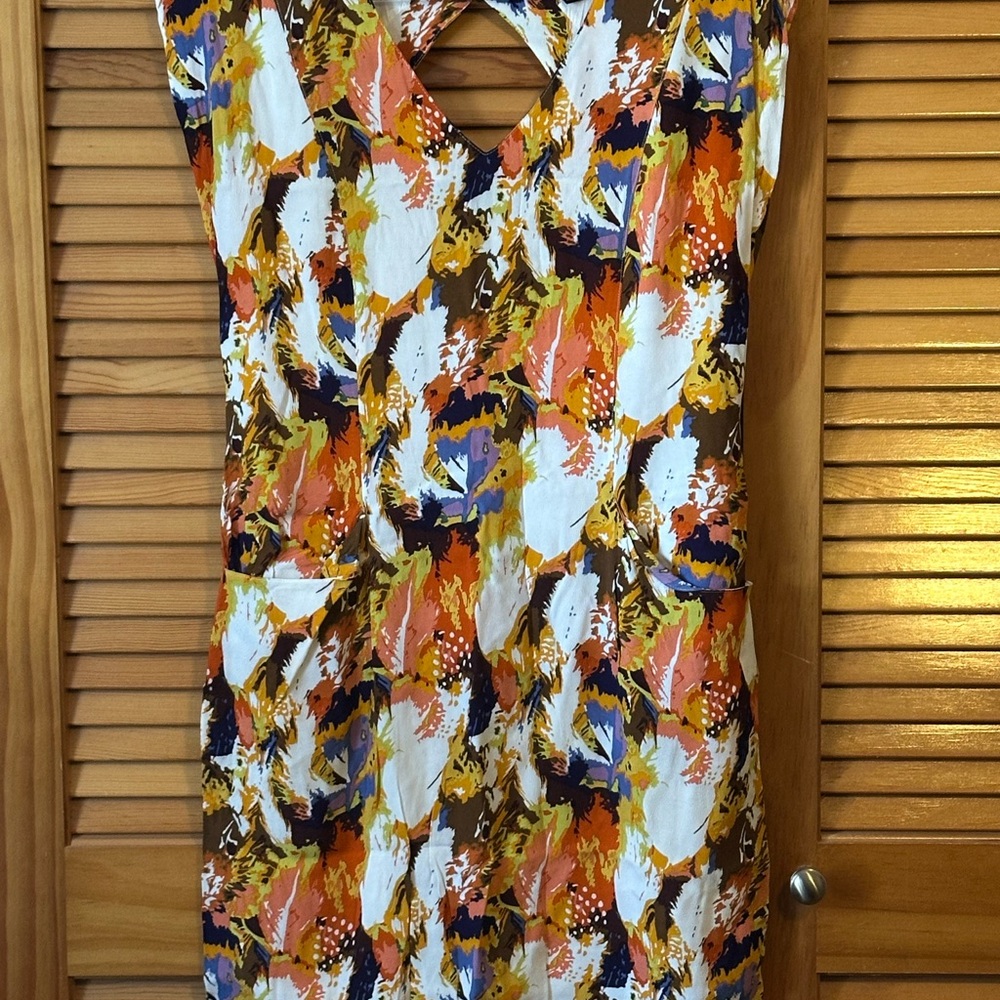 Rare Maple Anthropologie Colorful Abstract Print Dress Size 10